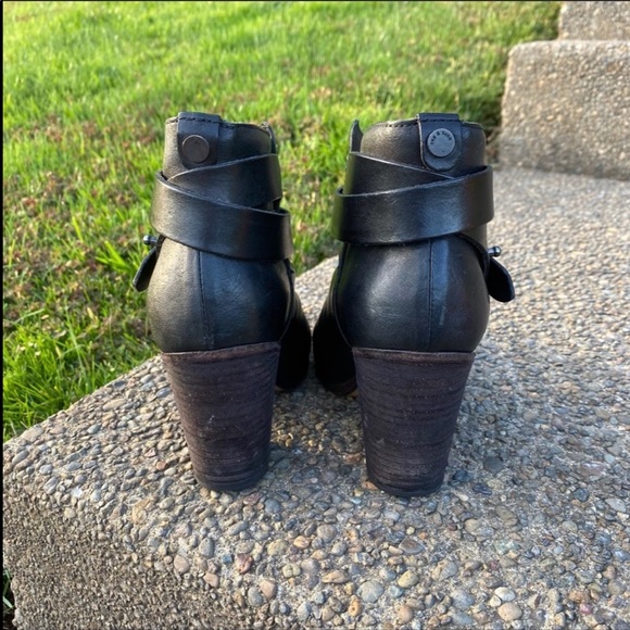 Rag & Bone Harrow Booties Leather Ankle Strap - Picture 9 of 11